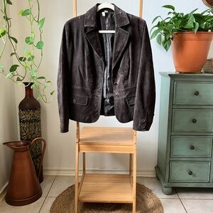 ST.JOHN’S BAY Women's Dark Brown Suede Jacket